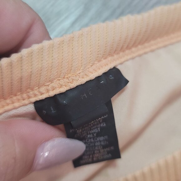 Peach Ribbed Triangle Bralette Adjustable Straps Size M - Picture 4 of 6